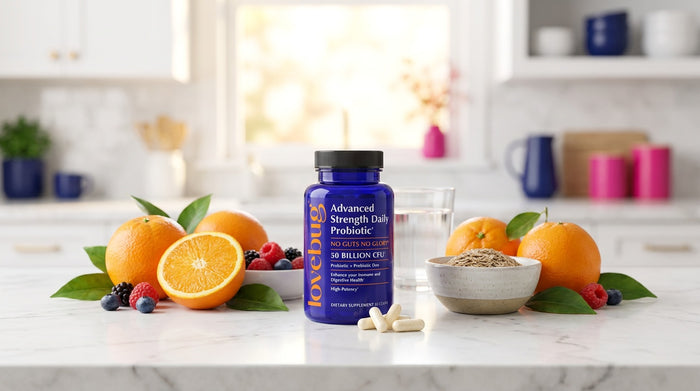 Daily probiotic supplements with prebiotics for enhanced gut health
