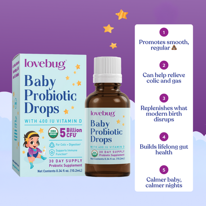 Organic Baby Probiotic Drops [0-12 Months] - Lovebug